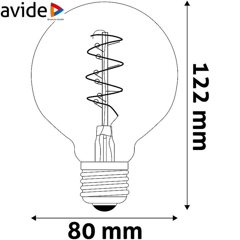 Avide LED-lamppu 4,5W E27 G80 Soft Filament hinta ja tiedot | Lamput | hobbyhall.fi