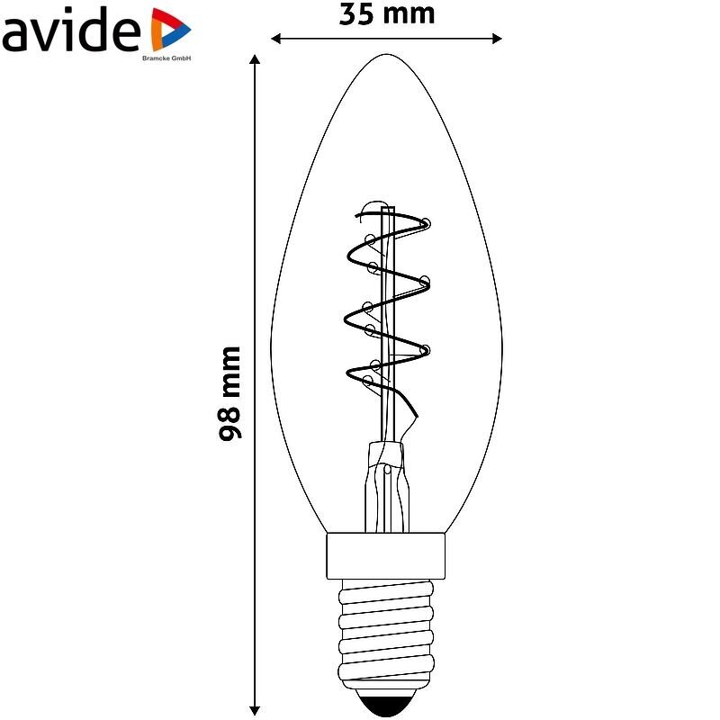 Avide LED-lamppu 3W E14 Soft Filament hinta ja tiedot | Lamput | hobbyhall.fi