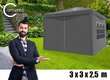 Huvimaja Carruzzo, 3 x 3 x 2,45 m, harmaa hinta ja tiedot | Puutarhapaviljongit | hobbyhall.fi