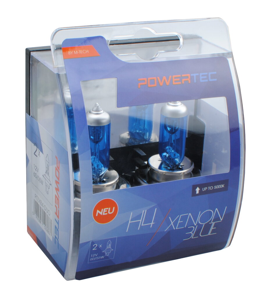 Auton polttimot M-Tech Powertec XenonBlue H4 12V, 2 kpl. hinta ja tiedot | Polttimot | hobbyhall.fi