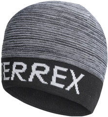 Adidas Hatut TX Logo Beanie Grey Black hinta ja tiedot | Miesten hatut, huivit ja käsineet | hobbyhall.fi