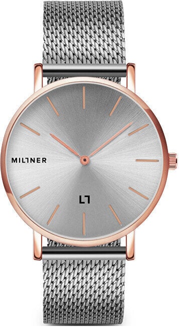 Naisten kello Millner Mayfair Rose Silver 39 mm hinta ja tiedot | Naisten kellot | hobbyhall.fi