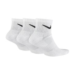 Miesten urheilusukat Nike Everyday Cushion Ankle M SX7667 100, 3 paria, valkoinen hinta ja tiedot | Miesten sukat | hobbyhall.fi