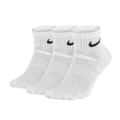 Miesten urheilusukat Nike Everyday Cushion Ankle M SX7667 100, 3 paria, valkoinen hinta ja tiedot | Miesten sukat | hobbyhall.fi