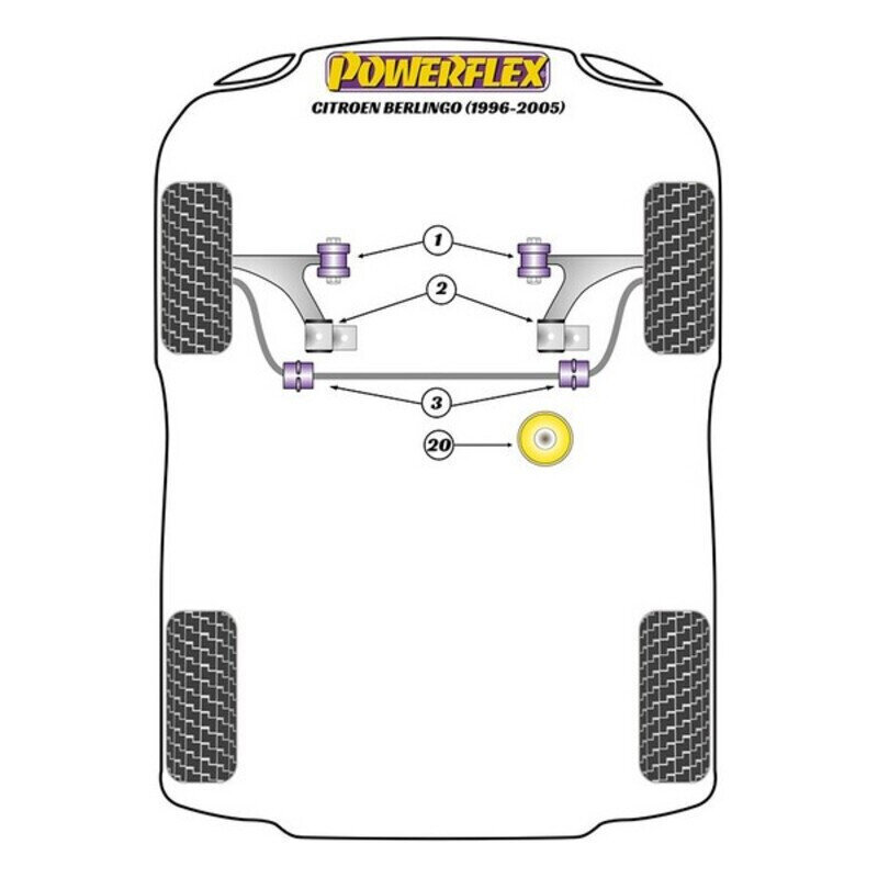 Äänetön lohko Powerflex PFF50-306 hinta ja tiedot | Lisätarvikkeet autoiluun | hobbyhall.fi