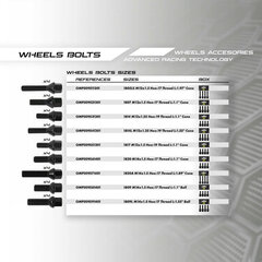 Ruuvisetti OMP OMPS09551201 M12 x 1,50 4 kpl hinta ja tiedot | Lisätarvikkeet autoiluun | hobbyhall.fi