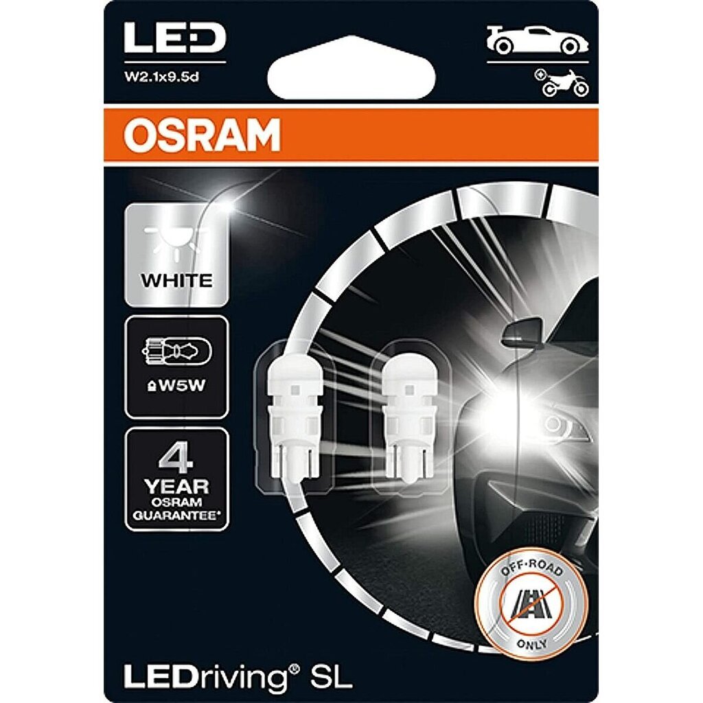 Autovalo Osram OS2825DWP-02B 0,8 ​​W 6000K W5W hinta ja tiedot | Polttimot | hobbyhall.fi