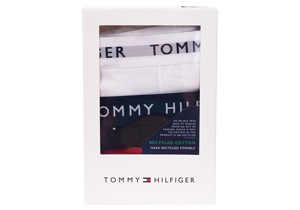 Nyrkkeilijät TOMMY HILFIGER White Blue Red UM0UM022030WS hinta ja tiedot | Miesten alushousut | hobbyhall.fi