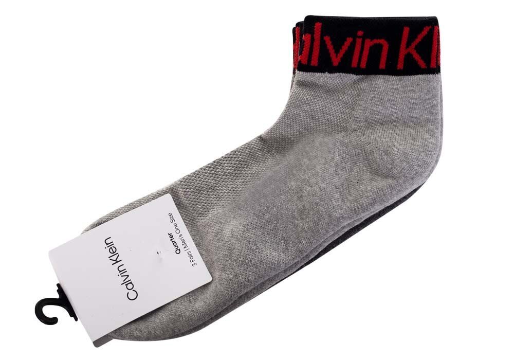 Sukat CALVIN KLEIN Grey Melange 3 Pck 701218722-003 hinta ja tiedot | Miesten sukat | hobbyhall.fi