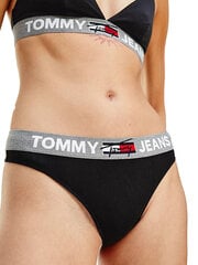 Alusvaatteet TOMMY HILFIGER Contrast Waistband Logo Thong Black UW0UW02823BDS hinta ja tiedot | Naisten alushousut | hobbyhall.fi