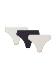 Alusvaatteet TOMMY HILFIGER Floral Lace Trim Thongs 3-Pack UW0UW028240R8 hinta ja tiedot | Naisten alushousut | hobbyhall.fi