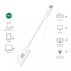 4smarts USB-C/HDMI, 15 cm hinta ja tiedot | Kaapelit ja adapterit | hobbyhall.fi