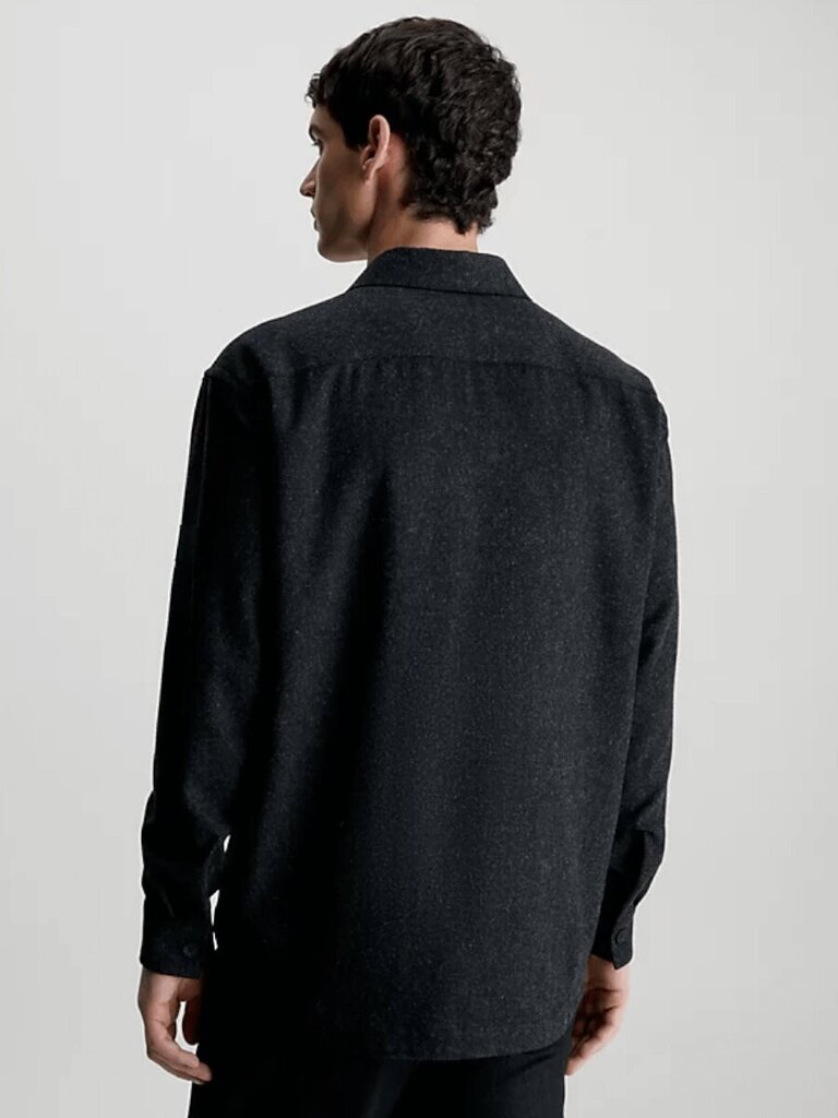 Paita CALVIN KLEIN Wool Blend Overshirt Black K10K111731BEH 560077388 hinta ja tiedot | Miesten kauluspaidat | hobbyhall.fi