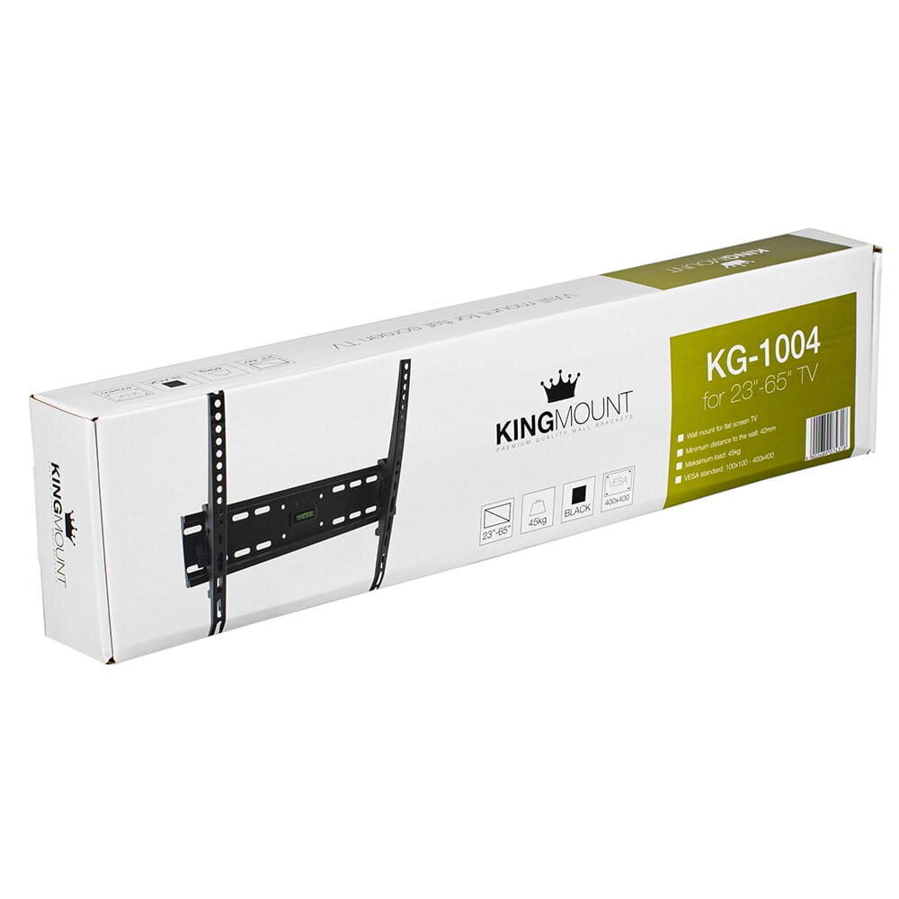 Kallistettava seinäkiinnike 23"-65" LCD-TV:lle KG-1004 King Mount hinta ja tiedot | TV-seinätelineet | hobbyhall.fi