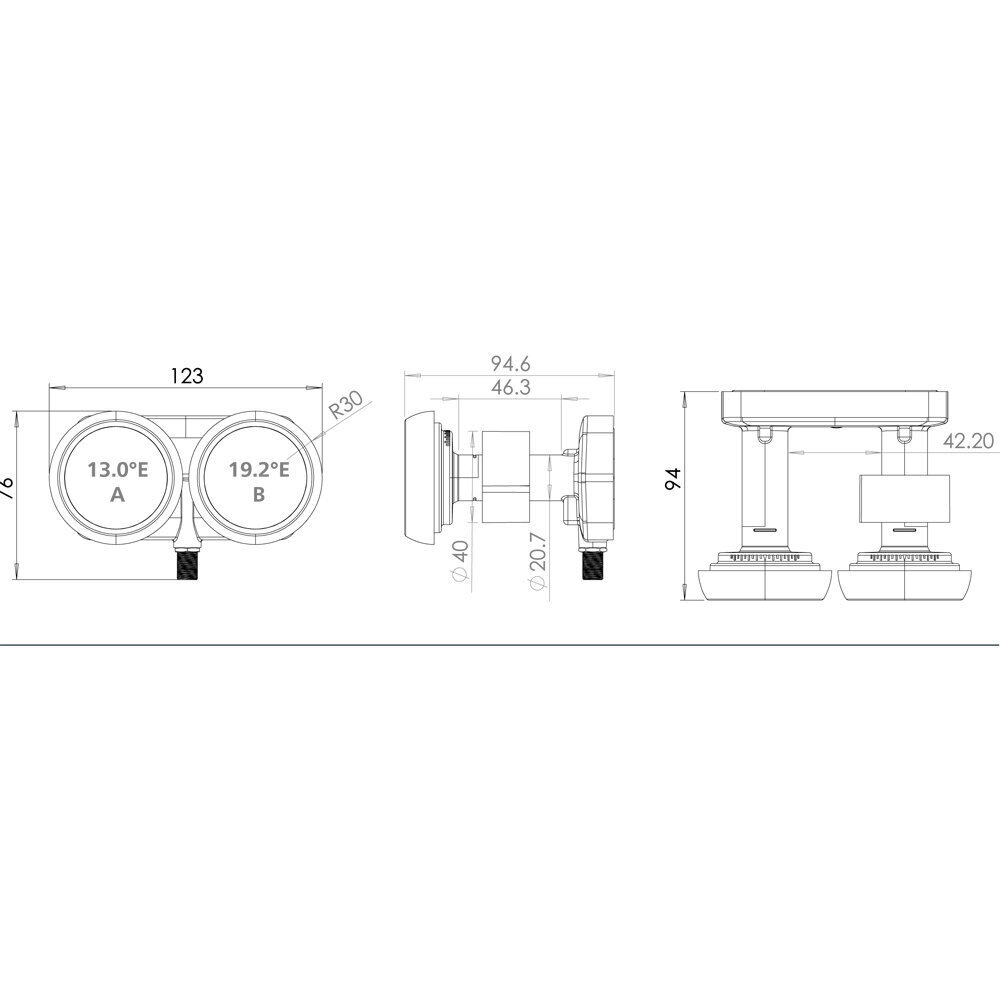 INVERTO Monoblock single LNB satelliittimuunnin IDLM-SIM410-MNOO6-8PX hinta ja tiedot | TV-antennit | hobbyhall.fi