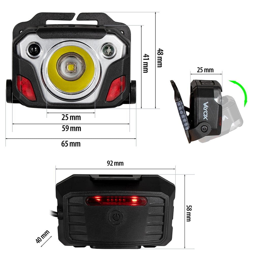 Otsalamppu 1200 lm SST40 + liiketunnistin VA0103 Vayox hinta ja tiedot | Taskulamput ja valonheittimet | hobbyhall.fi