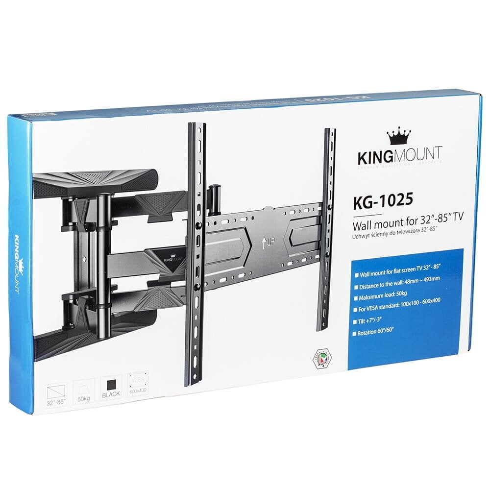 KG-1025 32-85 tuuman LCD-televisiokannatin KING MOUNT hinta ja tiedot | TV-seinätelineet | hobbyhall.fi