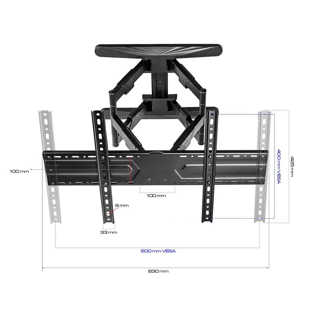 KG-1025 32-85 tuuman LCD-televisiokannatin KING MOUNT hinta ja tiedot | TV-seinätelineet | hobbyhall.fi