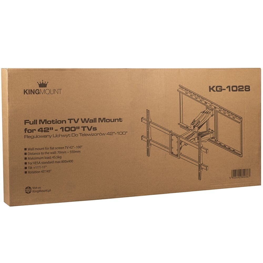 LCD TV kiinnike KG-1028 42-100 tuumaa 800x400 KING MOUNT hinta ja tiedot | TV-seinätelineet | hobbyhall.fi