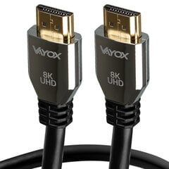 HDMI-kaapeli, HDMI 2.1 8K 3m VA0038-3 Vayox hinta ja tiedot | Kaapelit ja adapterit | hobbyhall.fi