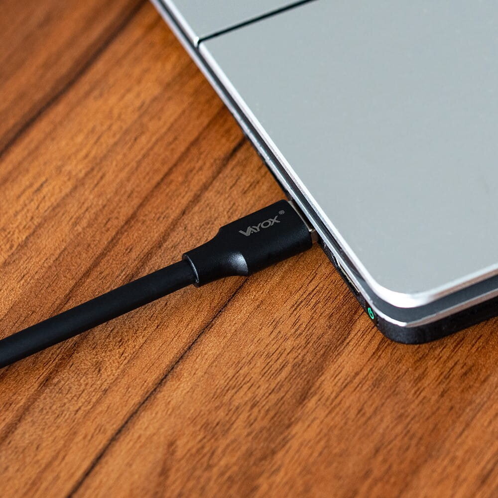 USB - USB-C 120W 3A 1m nopea linja musta VA0121 Vayox kaapeli hinta ja tiedot | Kaapelit ja adapterit | hobbyhall.fi