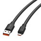 USB - microUSB kaapeli 120W 3A 1m nopea linja musta VA0107 Vayox hinta ja tiedot | Kaapelit ja adapterit | hobbyhall.fi