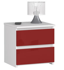 Yöpöytä NORE CL2 K40, valkoinen / punainen hinta ja tiedot | Yöpöydät | hobbyhall.fi