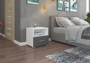Yöpöytä ADRK Furniture Emi 06, valkoinen hinta ja tiedot | Yöpöydät | hobbyhall.fi