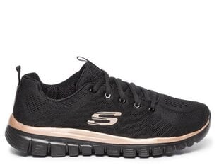 Naisten urheilukengät Skechers graceful 12615bkrg, musta hinta ja tiedot | Naisten urheilu- ja vapaa-ajan kengät | hobbyhall.fi