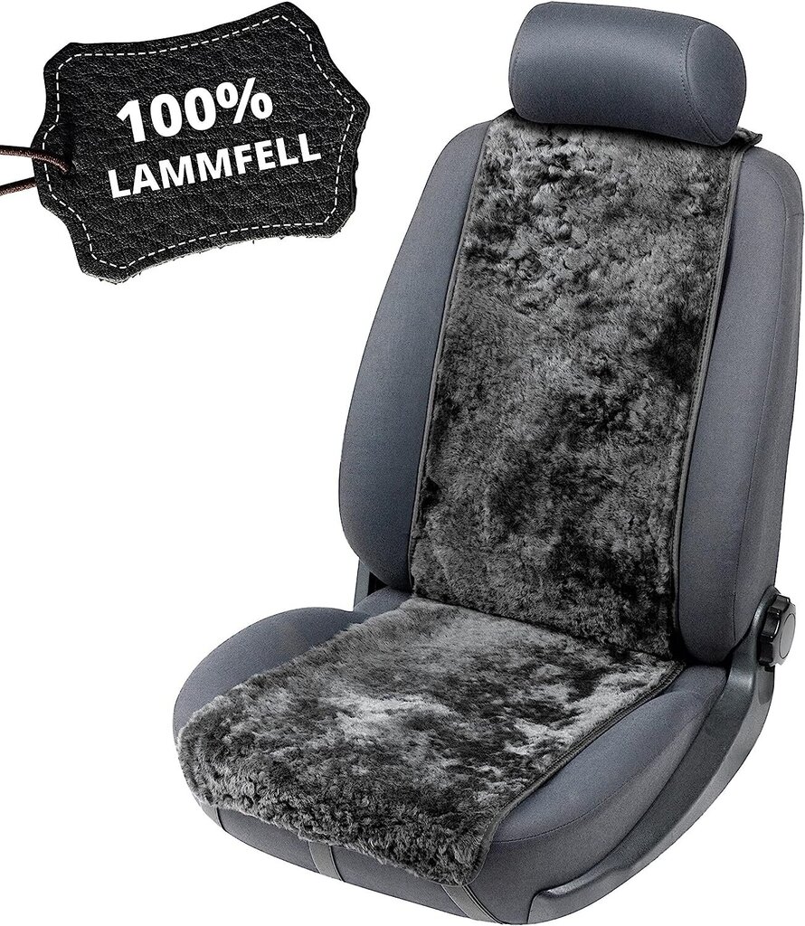 Walser -turvaistuimen kansi lammasnahka, lammasnahka cosmo, auton peitto karitsahan, autoistuinten karitsannahka, istuintuki Real Lambsann Black 20012 hinta ja tiedot | Istuinsuojat | hobbyhall.fi