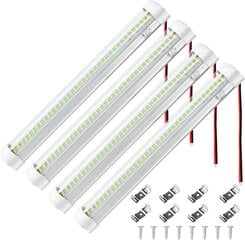 4x108 LED-sisävalaistus, 12 V-80V LED-palkki, jossa on/pois kytkin, auton sisäinen valo LED-lukuluku Leummer-lamppu auto matkailuautojen pakettiautovaunujen veneen keittiön kylpyhuone [Energy Class A+] hinta ja tiedot | Polttimot | hobbyhall.fi