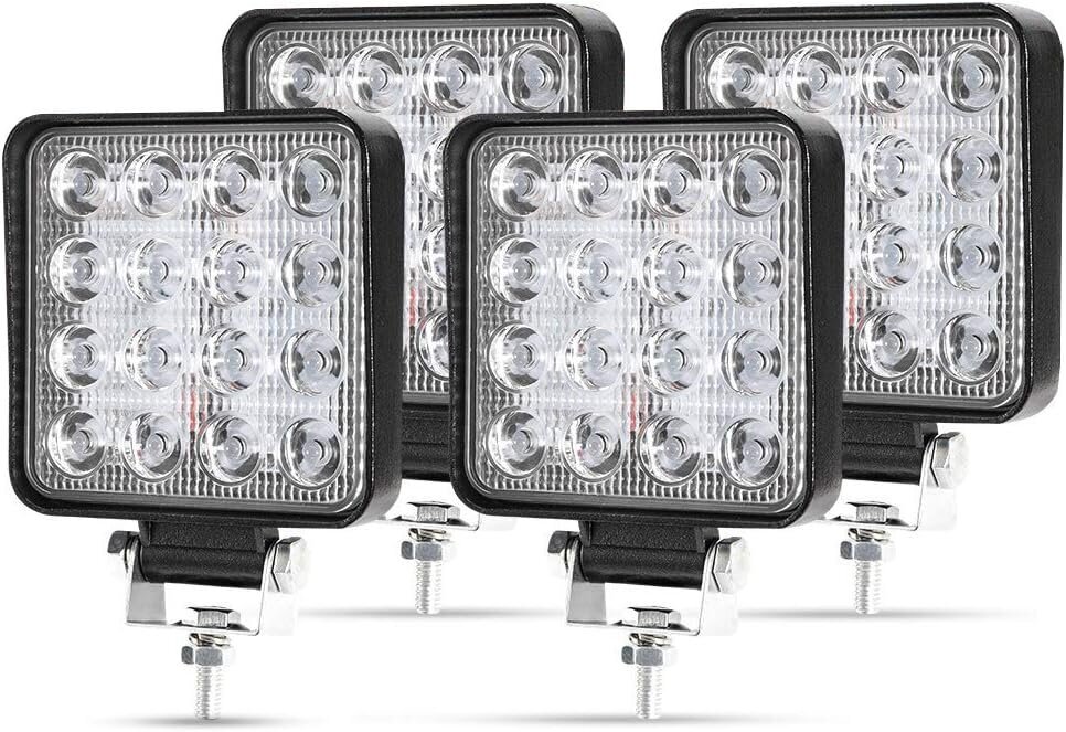 LED -työvalo, 4 x 48W: n neliömäinen LED -ROAD LISÄ Ajovalot 12 V 24V Ajovalot IP67 Vedenpitävä kääntövalo traktorin kaivinmaastoautolle, UTV: lle, ATV: lle hinta ja tiedot | Polttimot | hobbyhall.fi