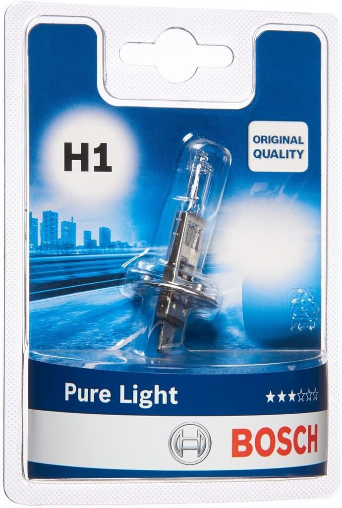 Bosch H1 Pure Light Lamp - 12 V 55 W P14.5S - 1 kappale hinta ja tiedot | Polttimot | hobbyhall.fi