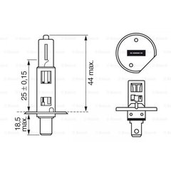 Bosch H1 Pure Light Lamp - 12 V 55 W P14.5S - 1 kappale hinta ja tiedot | Polttimot | hobbyhall.fi