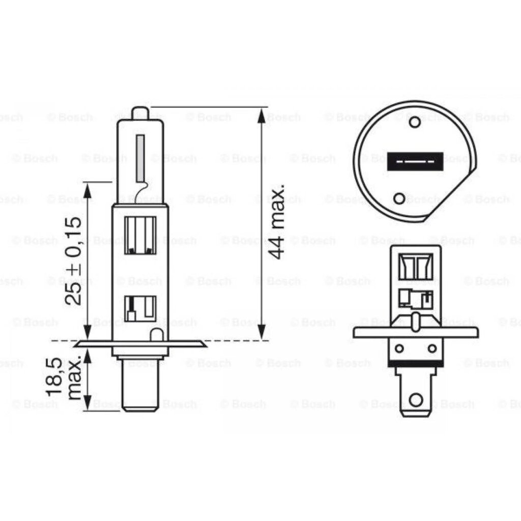 Bosch H1 Pure Light Lamp - 12 V 55 W P14.5S - 1 kappale hinta ja tiedot | Polttimot | hobbyhall.fi