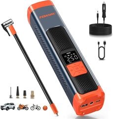 Fowawu 6000mAh akkuilmapumppu Auto 150Psi, akkukompressorin polkupyöräkantattava polkupyöräpumppu DC 12V -kaapelin digitaalisella LCD -LED -taskulamppuvirtapenkillä, sähköpumppu autopyörämoottoripyöräpalloilla hinta ja tiedot | Fowawu Muut autoilun lisätarvikkeet | hobbyhall.fi