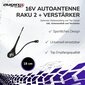 AudioProject A282-Auto -antenni 18cm raku 2 + vahvistinta yhteensopiva VW Golf 4 5 6 7 Passat Lupo 6R Audi A6 Opel Corsa Astra Ford Focus Seat Skoda Radio Antenni Dach-Radio hinta ja tiedot | Lisätarvikkeet autoiluun | hobbyhall.fi