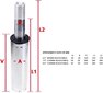 Tuka -kaasun paineen jousikaasun nosto toimistotuolille, kokonaispituus 260 mm - 380 mm, männän pituus 7,9 " / 200 mm Vaihtokaasun painevaimentin sylinteri jakkara kääntötuolille, korkeus säädettävä, jopa 180 kg, kromi, TKD5202-120 hinta ja tiedot | Istuinsuojat | hobbyhall.fi