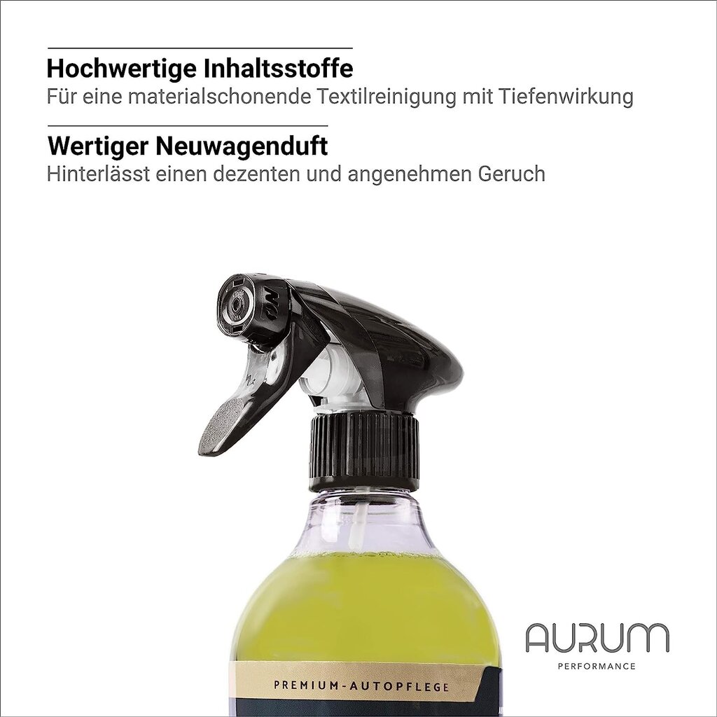 Aurum-Performance®-verhoiltu auto-autoistuimen puhdistusaine ja sisustusten automaattipuhdistin, jolla on tehokas syvyysvaikutus (Multi Textiil Cleaner, 750ml) hinta ja tiedot | Autokemikaalit | hobbyhall.fi