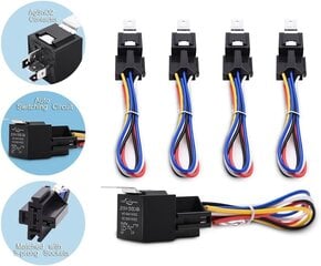 Mictuning 30/40A 12V Autorele 5 asetettu avaaja Closer Auton kytkentärele vaihdettavissa oleva rele takuulla hinta ja tiedot | Lisätarvikkeet autoiluun | hobbyhall.fi