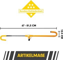 Pretex -ohjauspyörän kynsi vankka varkausaula, joka on valmistettu kovettuneesta teräksestä - ohjauspyörän lukitus autolle, matkailuautolle, kuorma -autolle - keltainen estepalkki, joka on laajennettavissa välillä 67 - 81,5 cm hinta ja tiedot | Lisätarvikkeet autoiluun | hobbyhall.fi