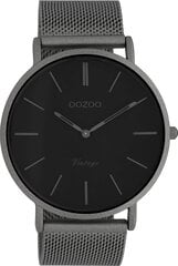 Oozoo Vintage -rannekello ruostumattomasta teräksestä valmistettu Milanaise Metal Band 44 mm Black/Gunmetal C9928 B07LGFLKJ2 hinta ja tiedot | Miesten kellot | hobbyhall.fi