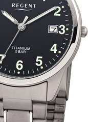 Regent Men's Watch Titanium Limb -rannekkeella 36 mm: n halkaisija arabialuvut päivämäärä F-1293 B09JCP1TKM hinta ja tiedot | Miesten kellot | hobbyhall.fi