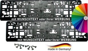 Aseta (2 kappaletta) rekisterikilven pidike - yksilöllisellä halutulla tekstillä - premium -laatu - irrotettavalla pidikkeellä - mukaan lukien 8 kiinnitysruuvia hinta ja tiedot | Lisätarvikkeet autoiluun | hobbyhall.fi