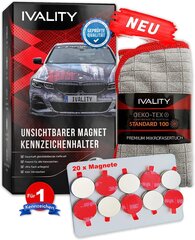 IVality® 100% puhdas magneettinen rekisterikilven pidike-rikömätön magneettinen pidike 1x-rekisterikilpi-auto-oppisopimusoppilaille hinta ja tiedot | Ivality Muut autoilun lisätarvikkeet | hobbyhall.fi