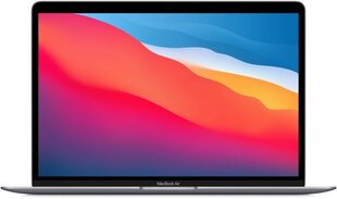 Apple CTO - MacBook Air 13” M1 8C CPU, 7C 16/256GB Space Grey INT Z1240002D hinta ja tiedot | Kannettavat tietokoneet | hobbyhall.fi