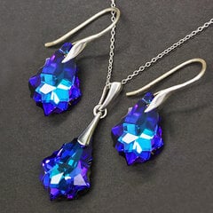 Серебряный комплект "Барокко IV (Heliotrope)" с кристаллами Swarovski™ hinta ja tiedot | Korusetit | hobbyhall.fi