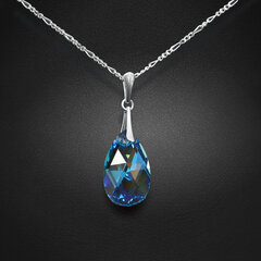 Серебряный кулон "Барокко (Aquamarine Blue AB)" с кристаллами Swarovski™ hinta ja tiedot | Kaulakorut | hobbyhall.fi