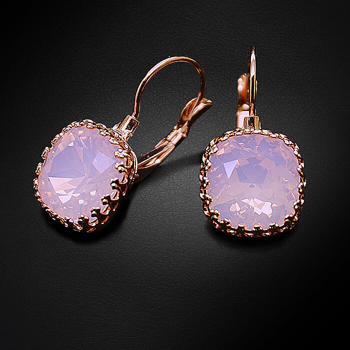 Серьги "Винтаж V (Rose Water Opal)" с кристаллами Swarovski™ hinta ja tiedot | Korvakorut | hobbyhall.fi