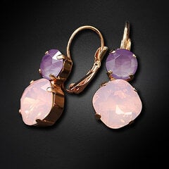 Серьги "Ослепительный Блеск VI (Rose Water Opal / Lilac)" с кристаллами Swarovski™ hinta ja tiedot | Korvakorut | hobbyhall.fi